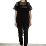 Rundholz Dip Damen Hose schwarz