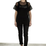 Rundholz Dip Damen Hose schwarz