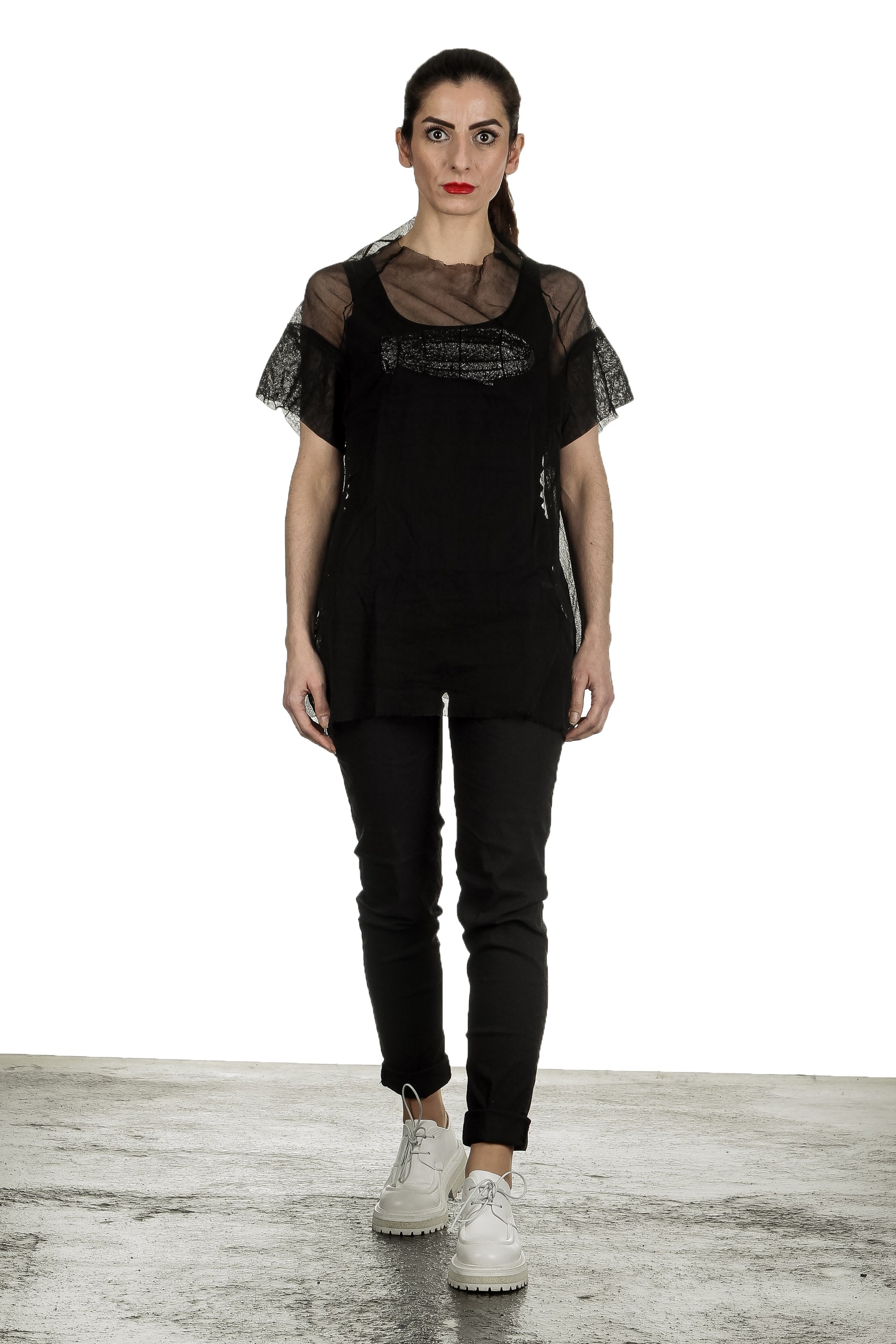 Rundholz Dip Damen Hose schwarz