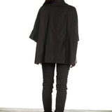 Rundholz Damen Ausgestellte Bluse schwarz