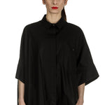 Rundholz Damen Ausgestellte Bluse schwarz