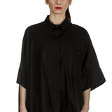 Rundholz Damen Ausgestellte Bluse schwarz