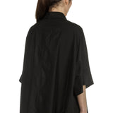 Rundholz Damen Ausgestellte Bluse schwarz