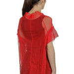 Rundholz Dip Damen Oversized Shirt mit Print rot