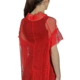Rundholz Dip Damen Oversized Shirt mit Print rot