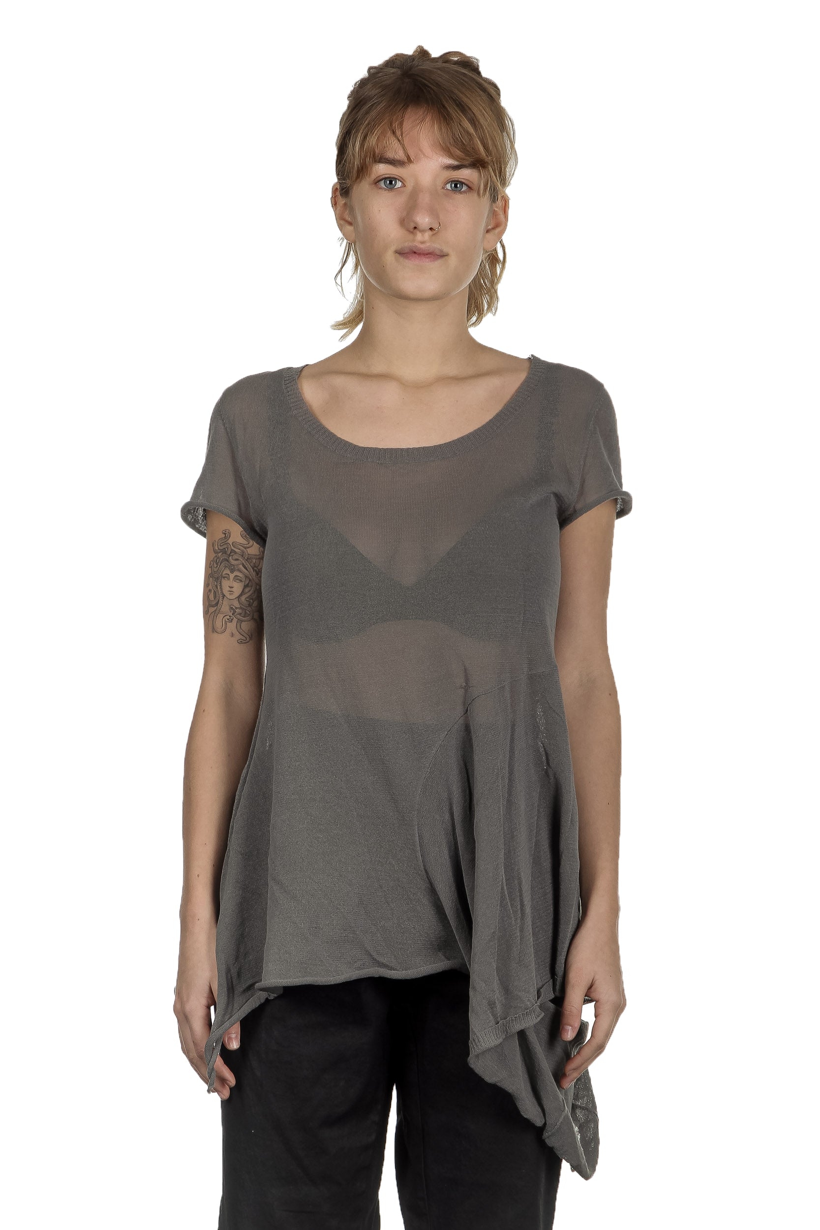Rundholz Damen T-Shirt Avantgarde grau