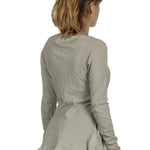 Rundholz Dip Damen Langarm Shirt Avantgarde grau