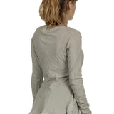 Rundholz Dip Damen Langarm Shirt Avantgarde grau