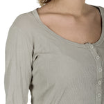 Rundholz Dip Damen Langarm Shirt Avantgarde grau