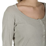 Rundholz Dip Damen Langarm Shirt Avantgarde grau