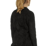 Rundholz Dip Damen Blazer mit Gold Färbung schwarz