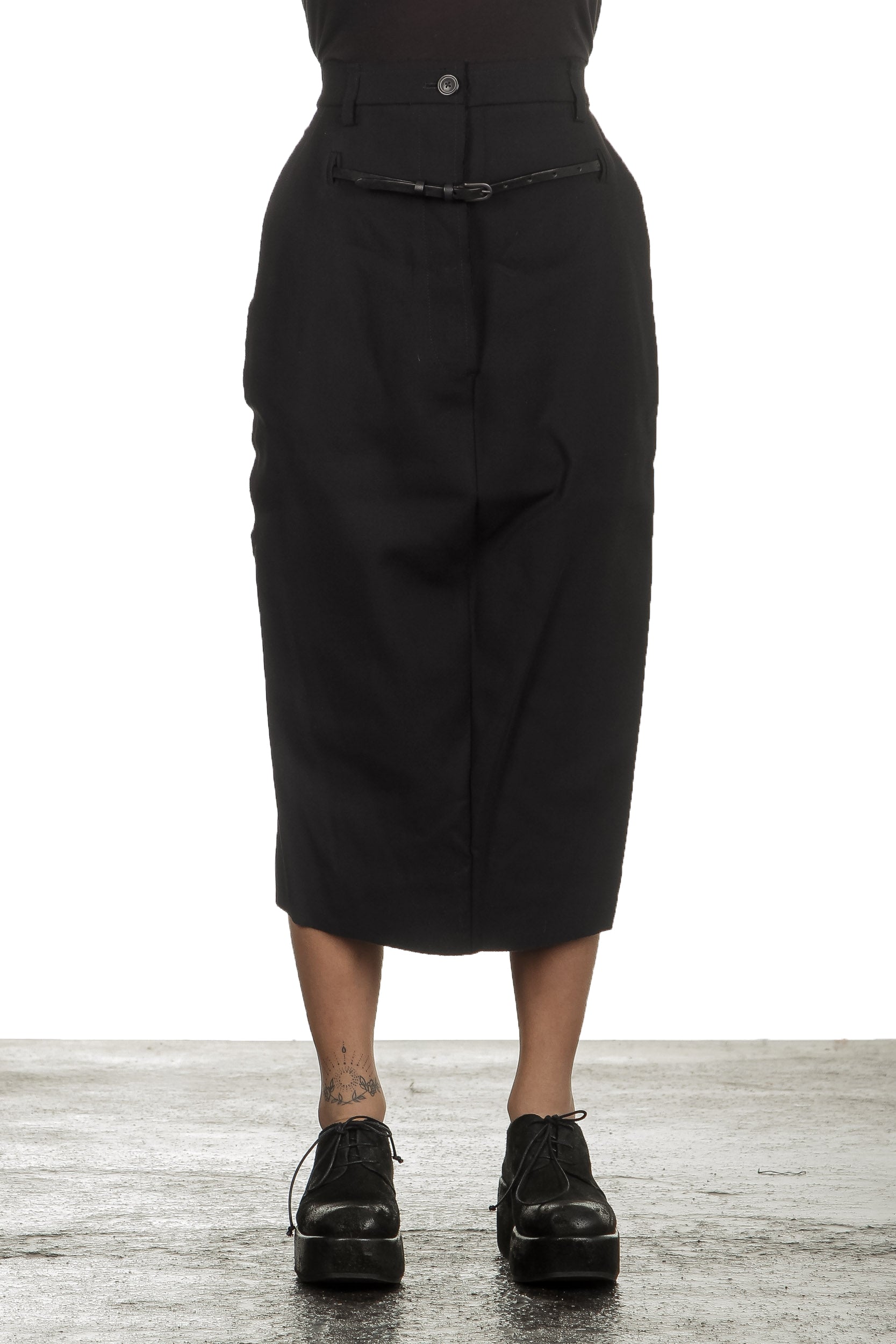 Rundholz Damen Rock Avantgarde schwarz