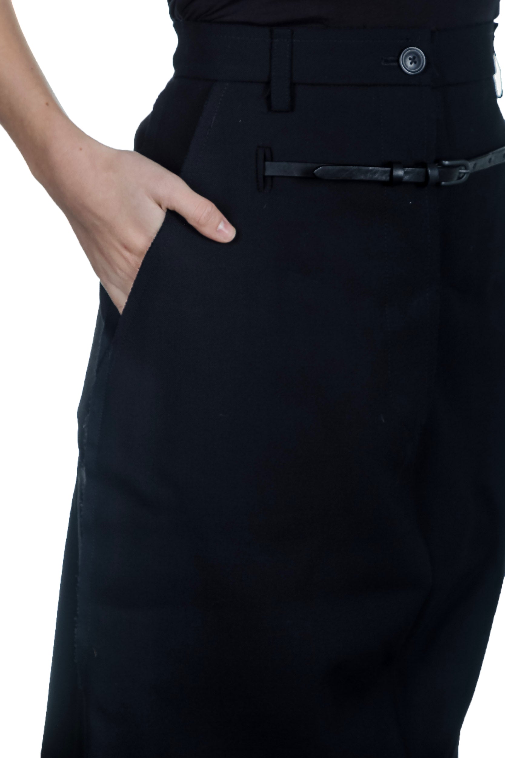 Rundholz Damen Rock Avantgarde schwarz