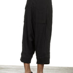 Rundholz Damen Sarouel Hose Avantgarde schwarz