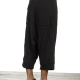 Rundholz Damen Sarouel Hose Avantgarde schwarz