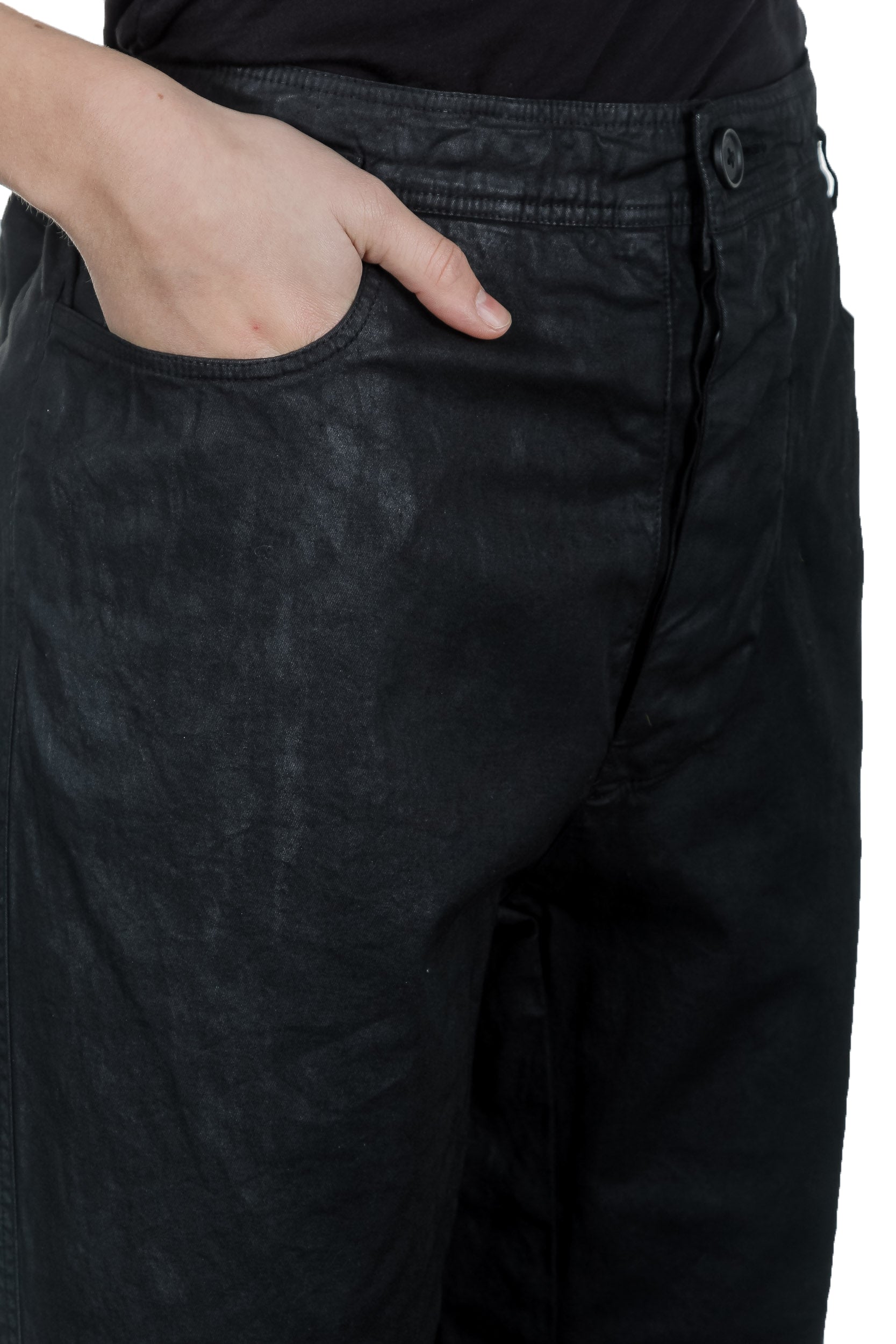 Rundholz Dip Damen Beschichtete 7/8 Hose schwarz