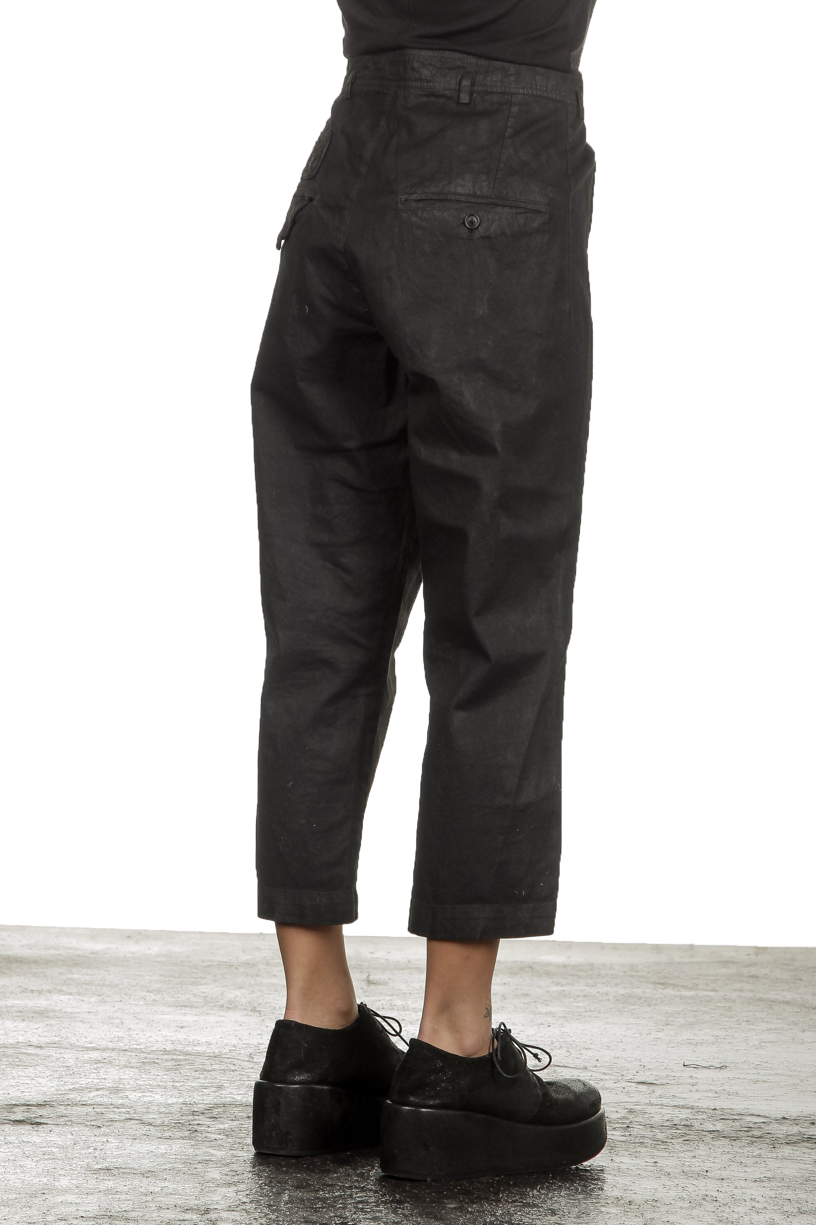 Rundholz Dip Damen Beschichtete 7/8 Hose schwarz