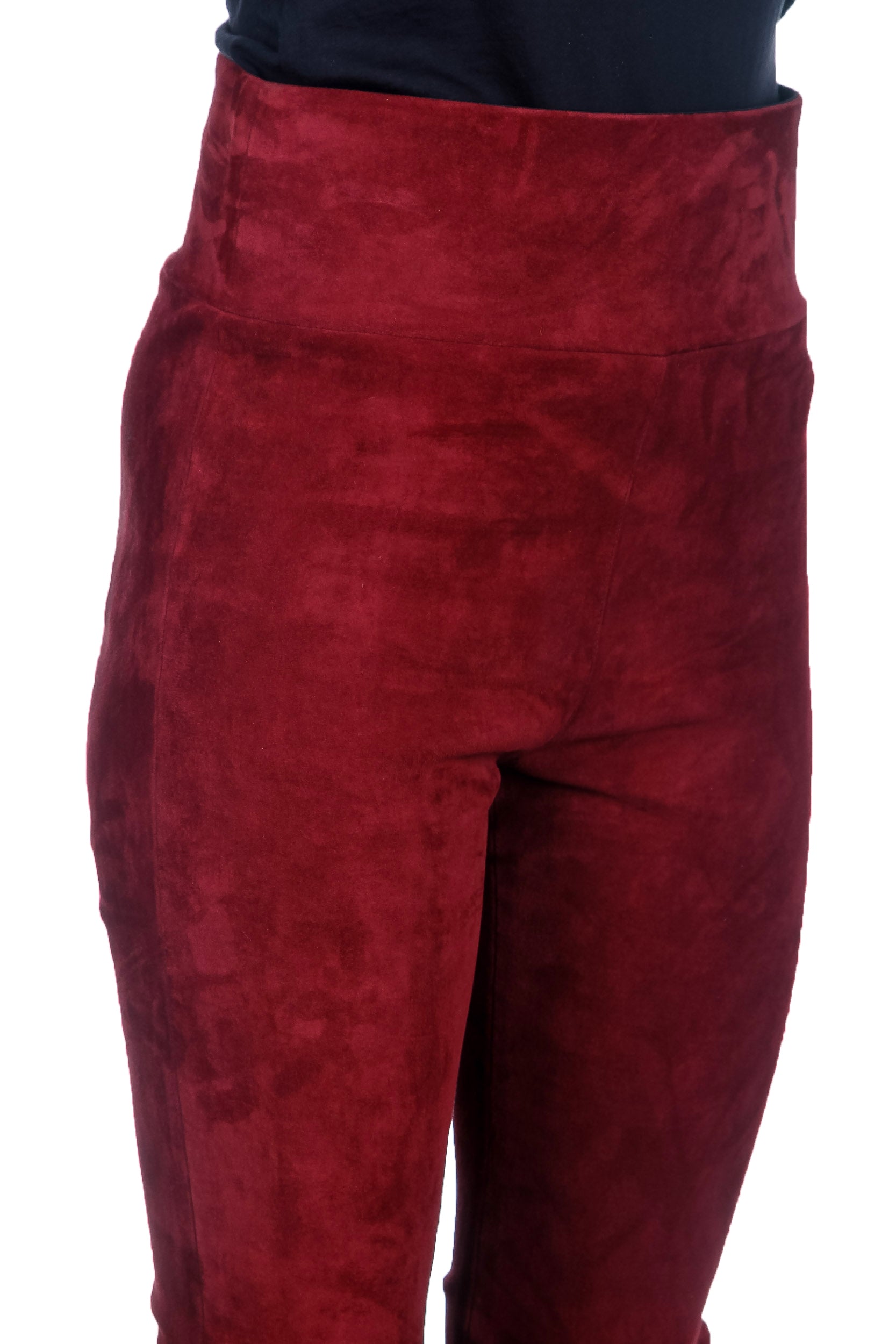 DROMe Damen Leder Leggings rot