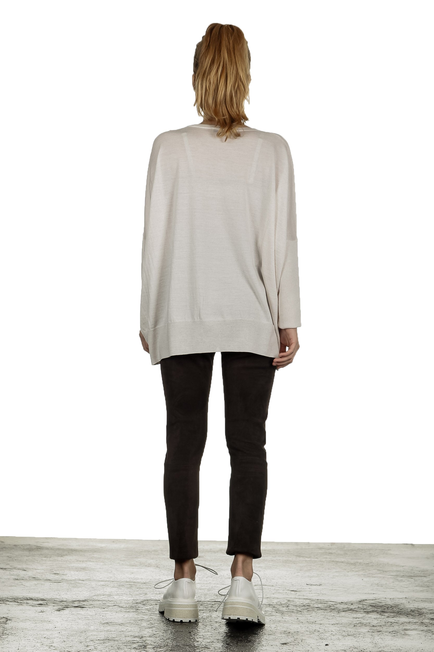 DROMe Damen Leder Leggings braun
