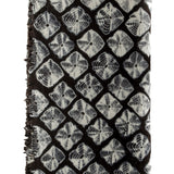 Suzusan Decke Shibori aus Wollmischung schwarz weiß