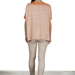 AVANT TOI Damen Oversized T-Shirt aus Leinen orange