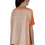 AVANT TOI Damen Oversized T-Shirt aus Leinen orange