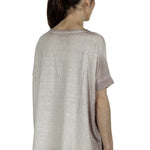 AVANT TOI Damen Oversized T-Shirt aus Leinen taupe