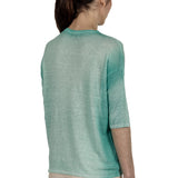 AVANT TOI Damen Feinstrick-Pullover aus Leinenmischung türkis