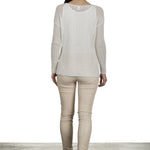 AVANT TOI Damen Grobgestrickter Pullover Kaschmir off-white