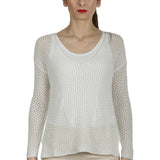 AVANT TOI Damen Grobgestrickter Pullover Kaschmir off-white