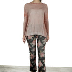 R13 Damen Ausgestellte Cropped-Jeans mit Blumen-Print mehrfarbig