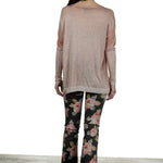 R13 Damen Ausgestellte Cropped-Jeans mit Blumen-Print mehrfarbig