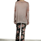 R13 Damen Ausgestellte Cropped-Jeans mit Blumen-Print mehrfarbig
