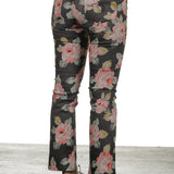 R13 Damen Ausgestellte Cropped-Jeans mit Blumen-Print mehrfarbig