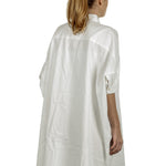 R13 Damen Hemdblusenkleid im Oversized-Look weiß