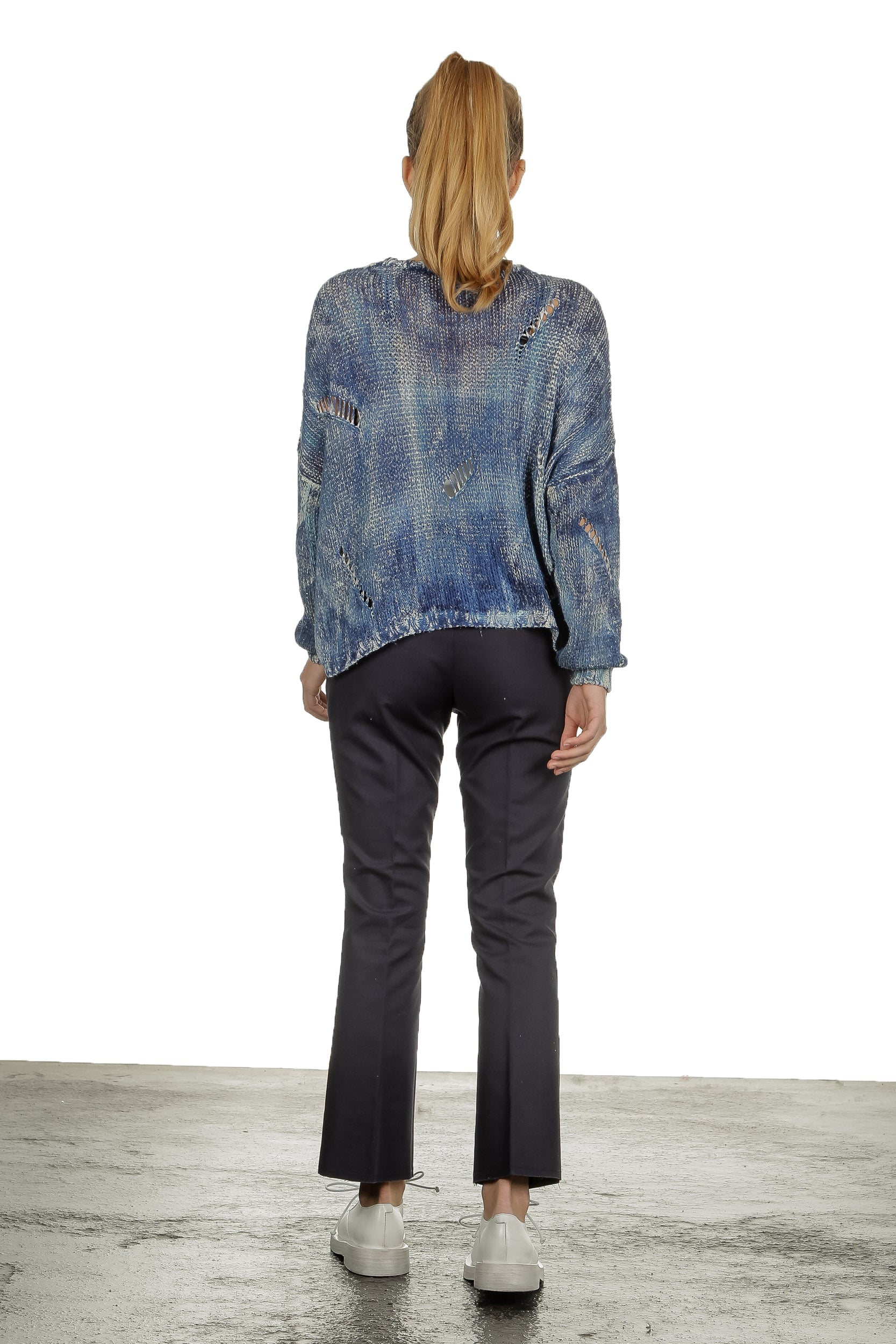 Nine In The Morning Damen Chino Hose dunkelblau
