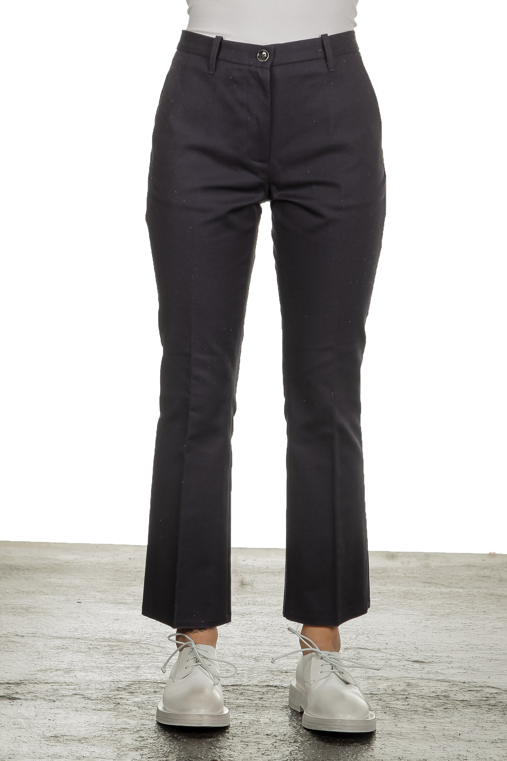 Nine In The Morning Damen Chino Hose dunkelblau