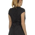 Rundholz Damen Shirt mit drapiertem Kragen schwarz