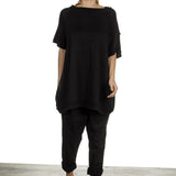 Rundholz Damen Ausgestelltes Jerseykleid schwarz