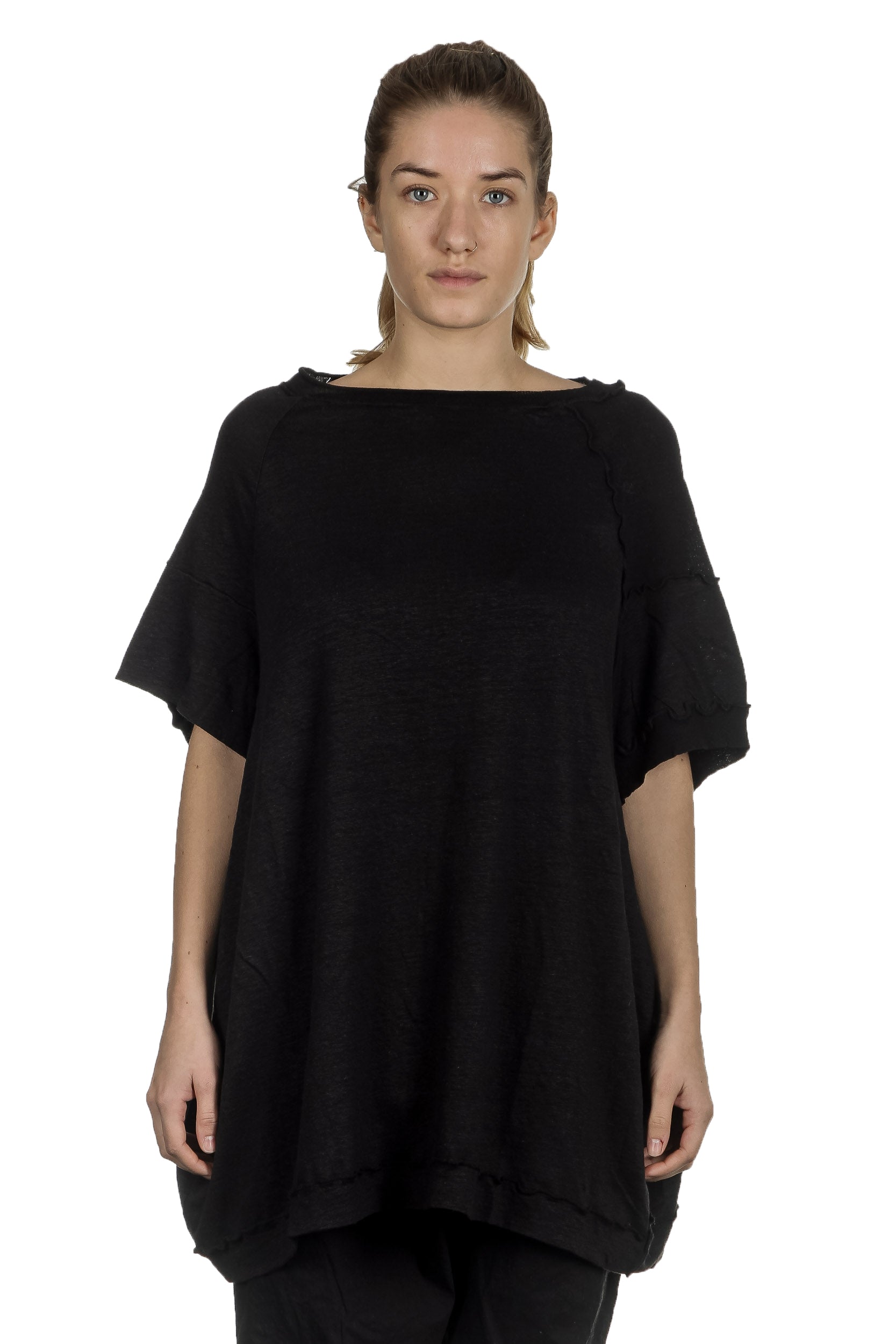 Rundholz Damen Ausgestelltes Jerseykleid schwarz