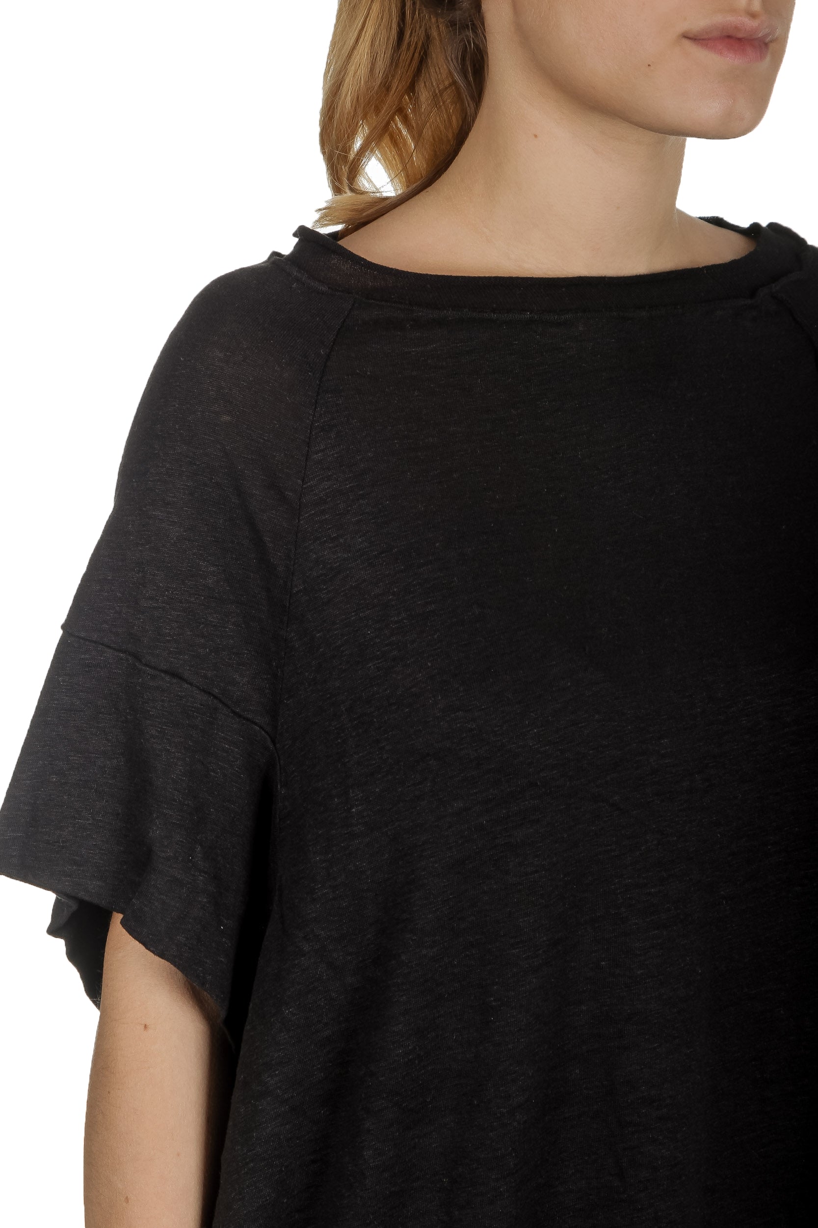 Rundholz Damen Ausgestelltes Jerseykleid schwarz