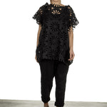 Rundholz Damen Ausgestelltes Oversized Shirt schwarz