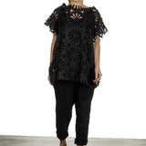 Rundholz Damen Ausgestelltes Oversized Shirt schwarz