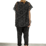 Rundholz Damen Ausgestelltes Oversized Shirt schwarz