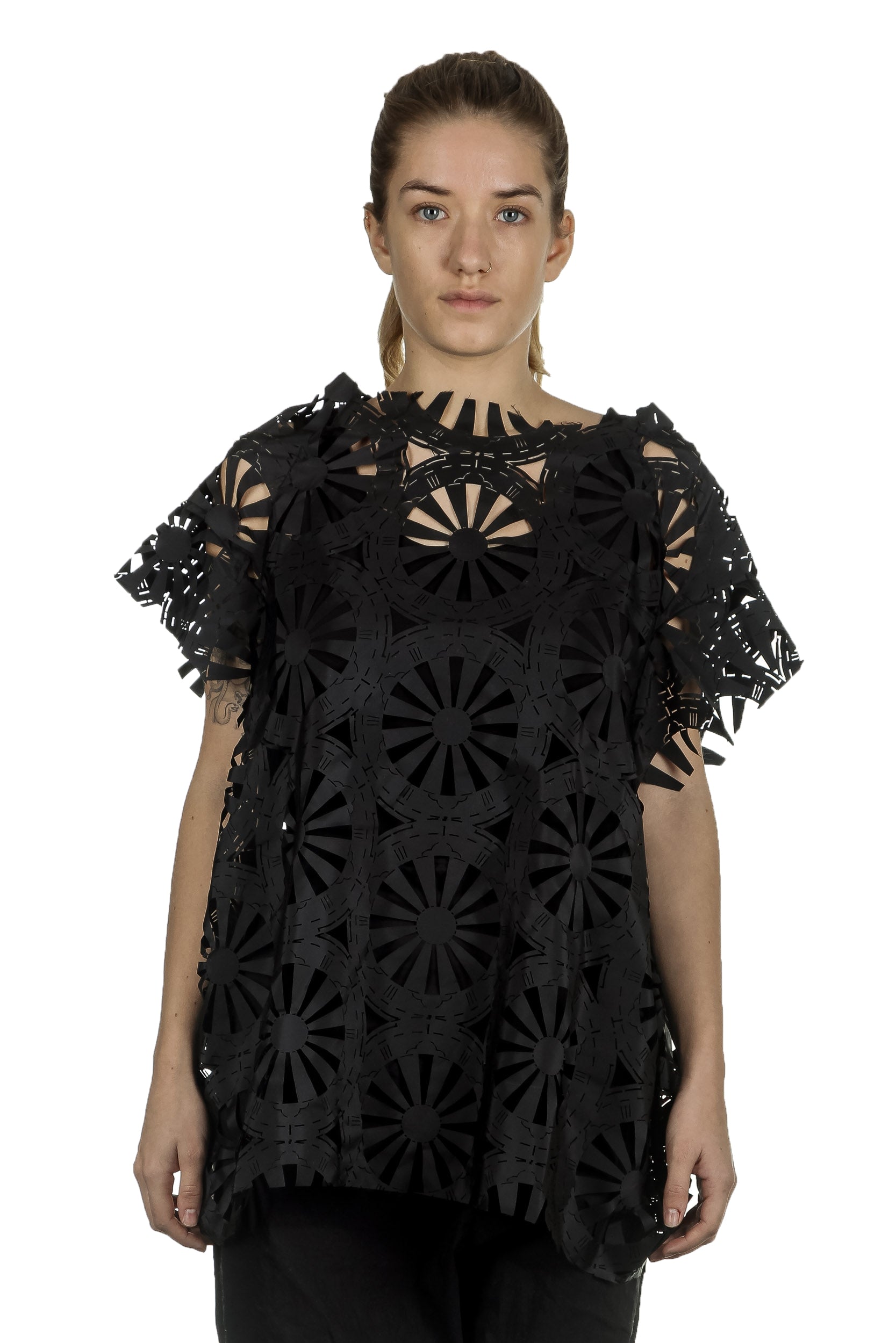 Rundholz Damen Ausgestelltes Oversized Shirt schwarz