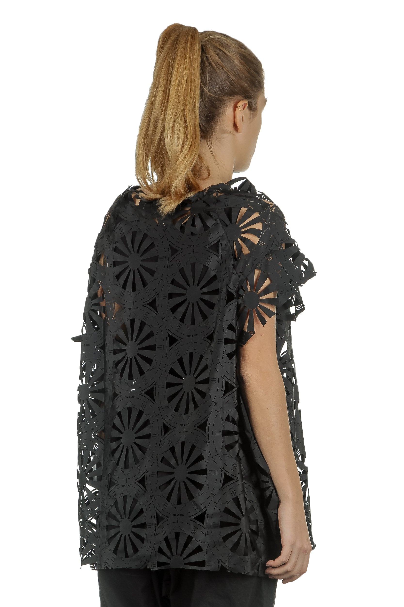 Rundholz Damen Ausgestelltes Oversized Shirt schwarz