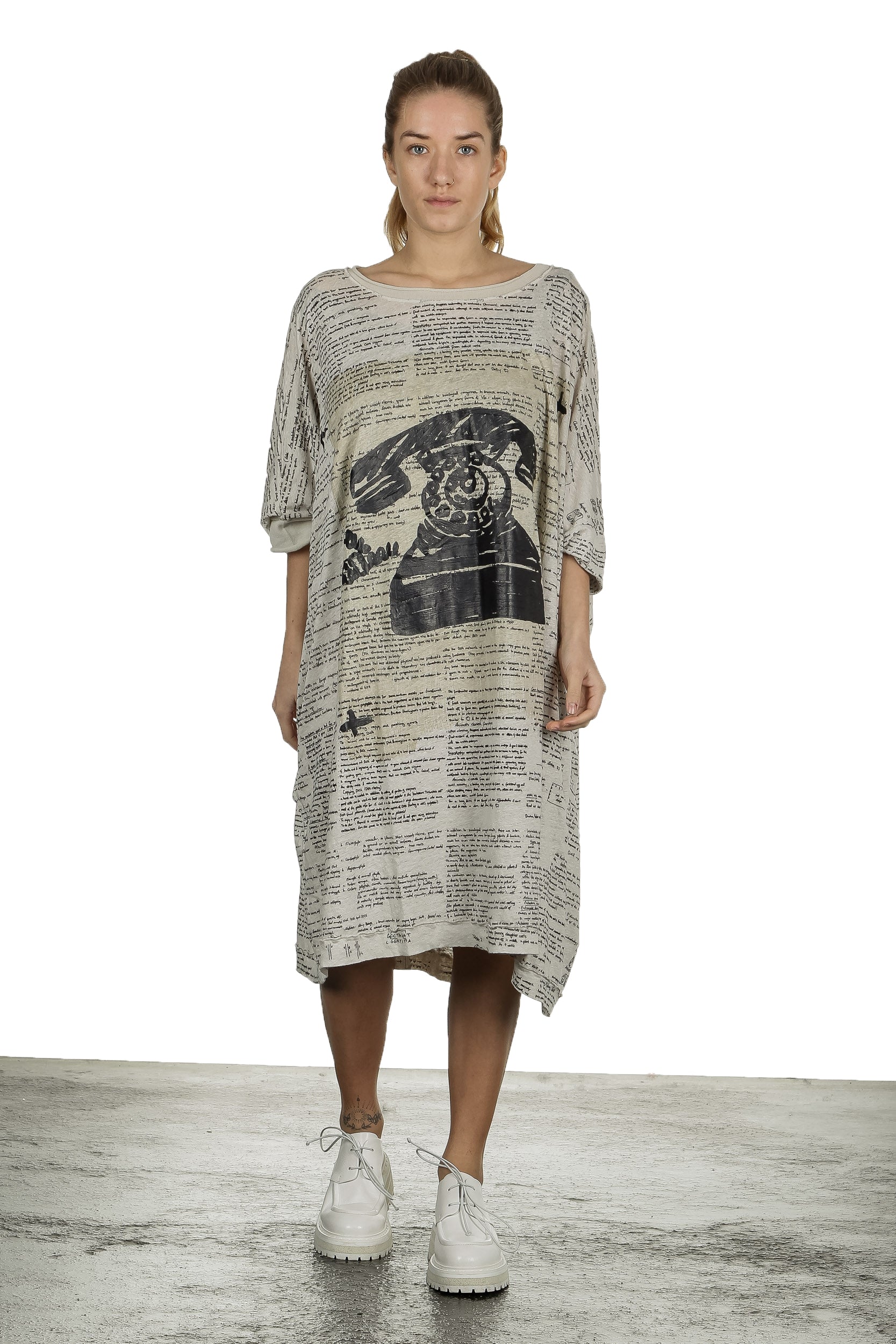 Rundholz Damen Jerseykleid mit Print mehrfarbig