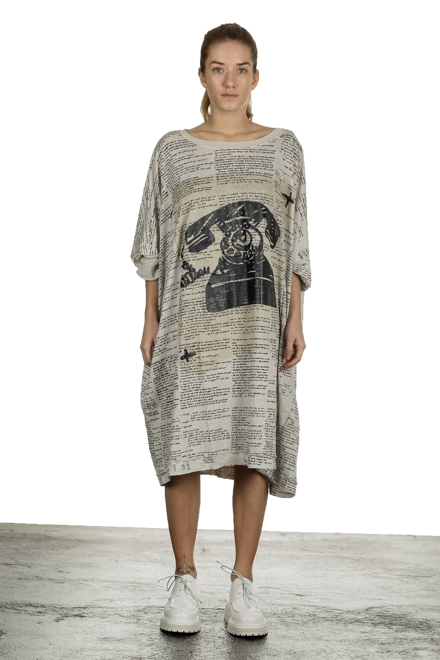 Rundholz Damen Jerseykleid mit Print mehrfarbig