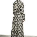 813 Ottotredici Damen Maxikleid mit Print aus Seide mehrfarbig