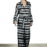813 Ottotredici Damen Overall mit Print aus Seide mehrfarbig